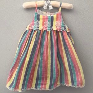 Gap Eyelet retailer Rainbow Color Dress